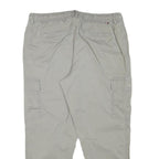 TOMMY HILFIGER Mens Cotton Blend Beige Relaxed Cargo Trousers W35 L26 Drawstring