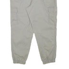 TOMMY HILFIGER Mens Cotton Blend Beige Relaxed Cargo Trousers W35 L26 Drawstring