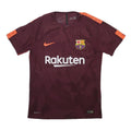 NIKE Mens Maroon & Orange Football Shirt M Short Sleeve Crew Neck Nike Aeroswift