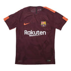 NIKE Mens Maroon & Orange Football Shirt M Short Sleeve Crew Neck Nike Aeroswift