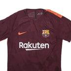 NIKE Mens Maroon & Orange Football Shirt M Short Sleeve Crew Neck Nike Aeroswift