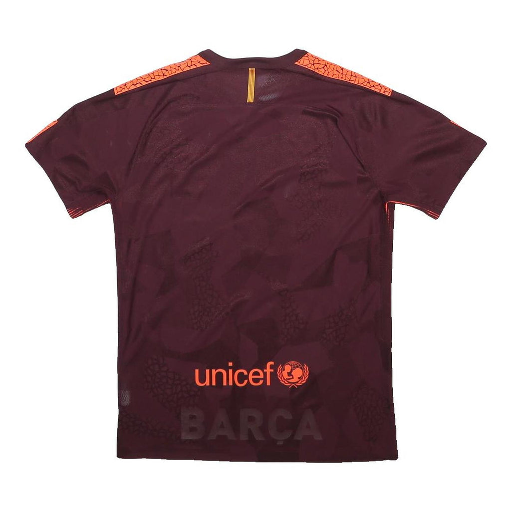 NIKE Mens Maroon & Orange Football Shirt M Short Sleeve Crew Neck Nike Aeroswift