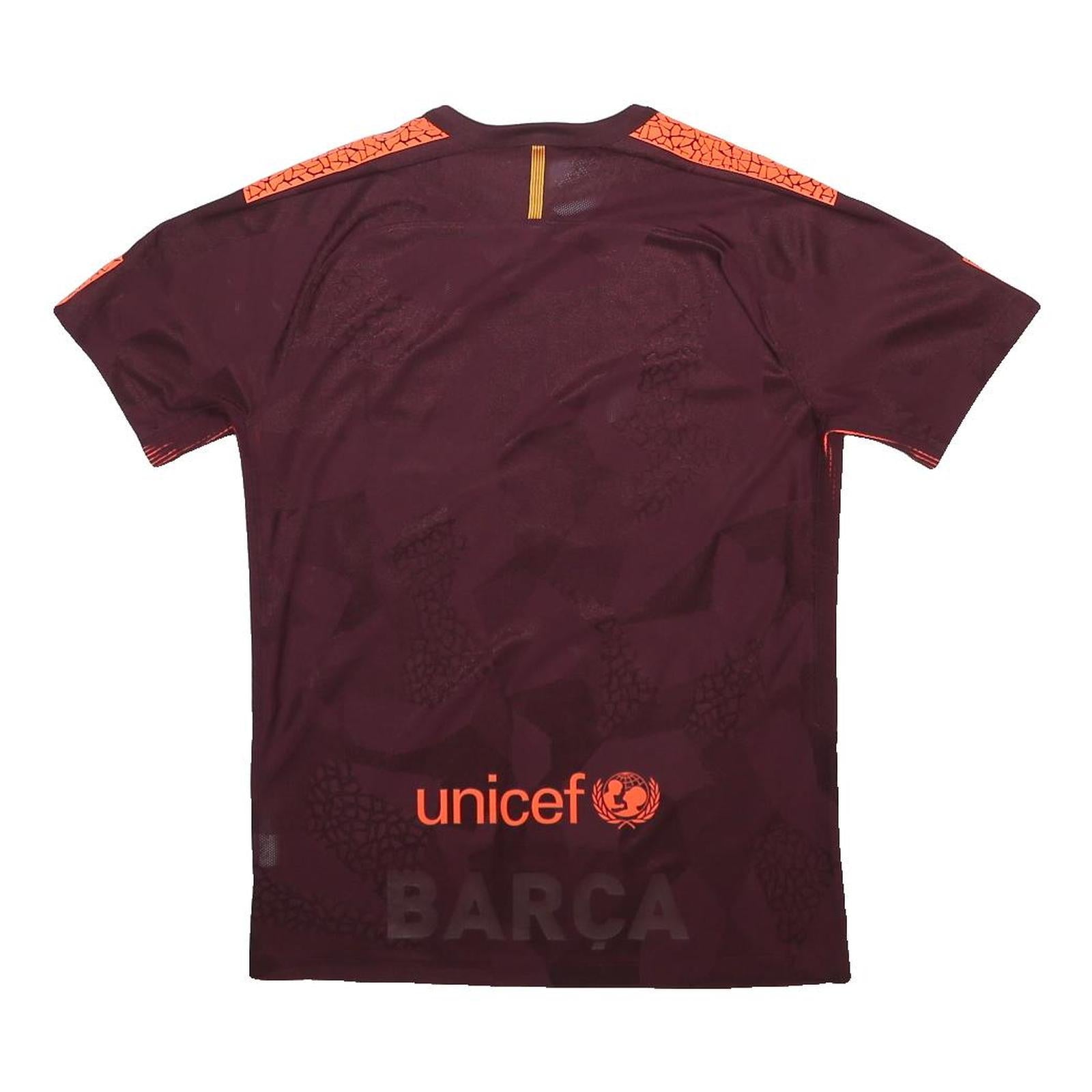 NIKE Mens Maroon & Orange Football Shirt M Short Sleeve Crew Neck Nike Aeroswift