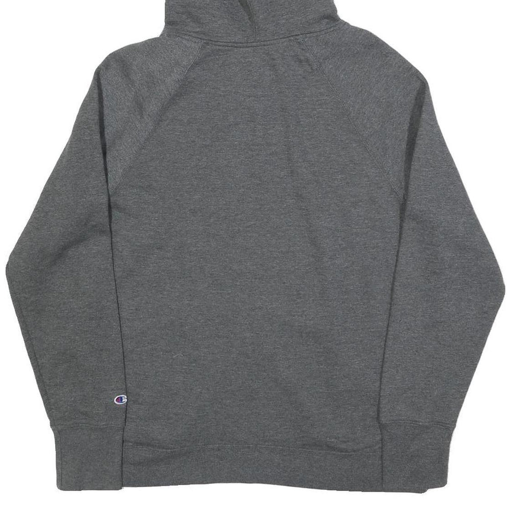 CHAMPION Mens Grey Hoodie L Cotton Blend Classic Logo Pullover Sweatshirt