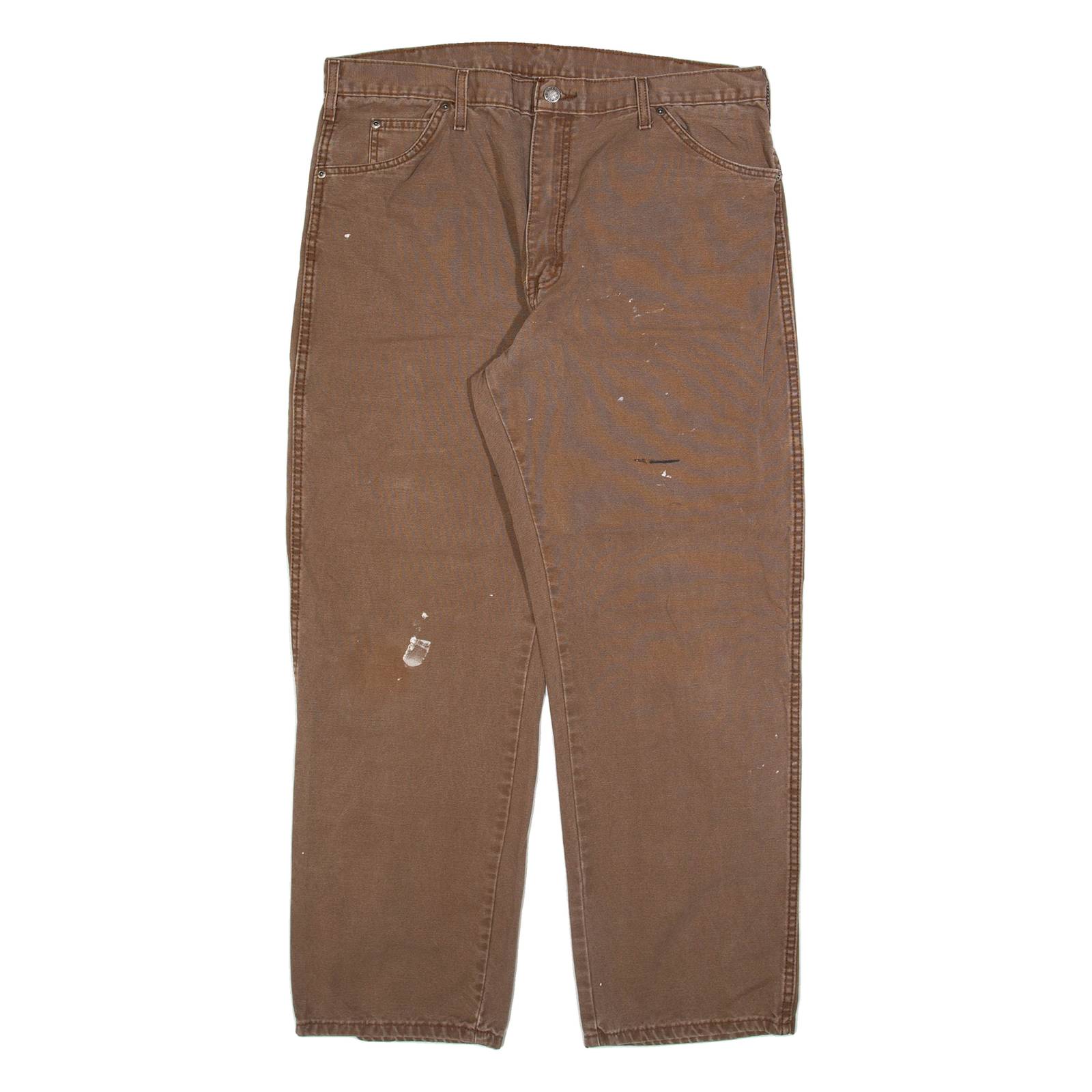 DICKIES Mens Trousers Brown Relaxed Straight W38 L30