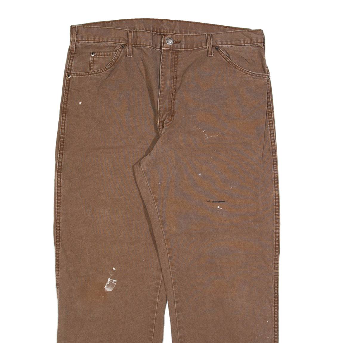 DICKIES Mens Trousers Brown Relaxed Straight W38 L30