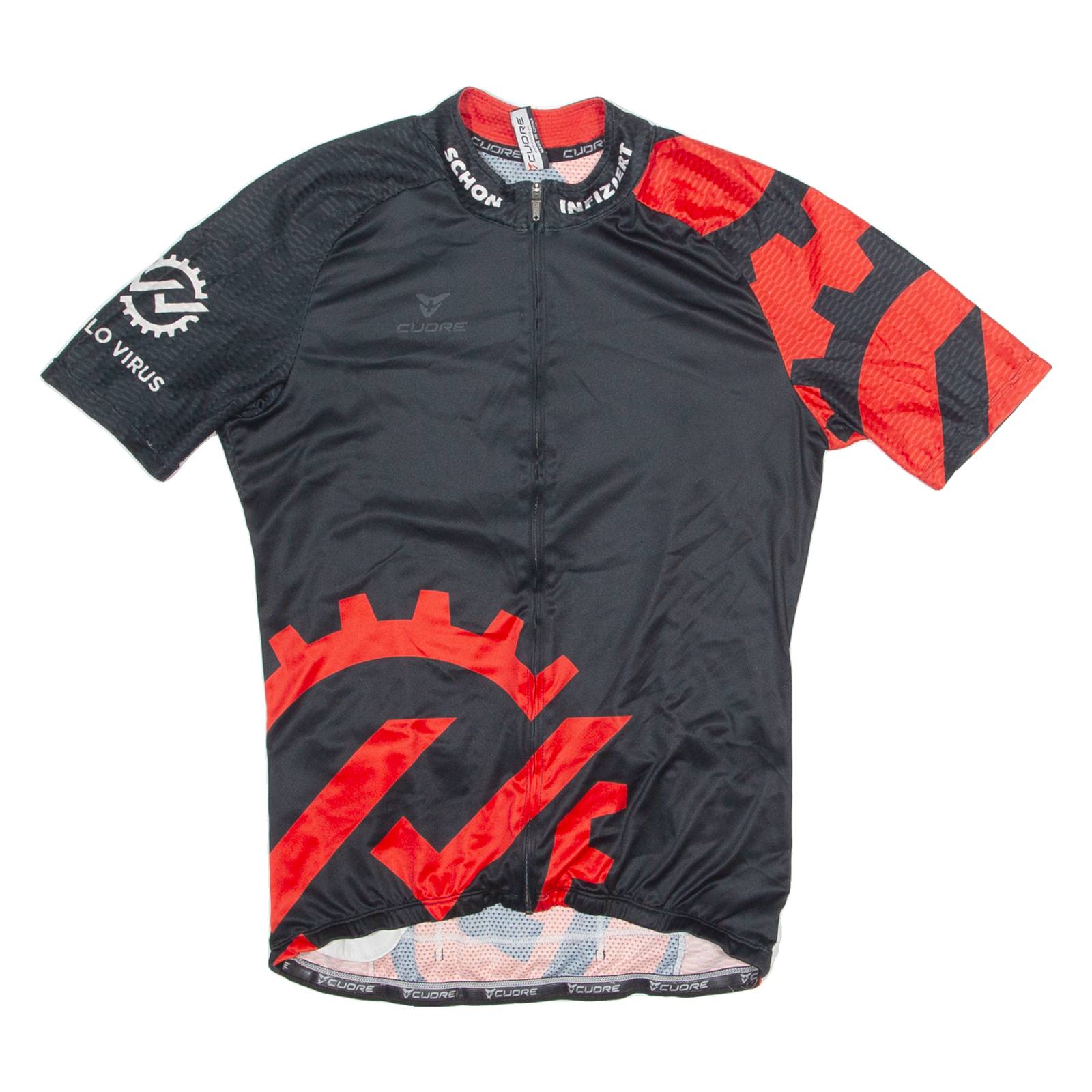 CUORE Cycling Mens Jersey Black 1/4 Zip S