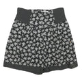 AVENUE Womens Black Floral & Polka Dot Casual Shorts S W26 Summer Patterned