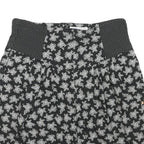AVENUE Womens Black Floral & Polka Dot Casual Shorts S W26 Summer Patterned