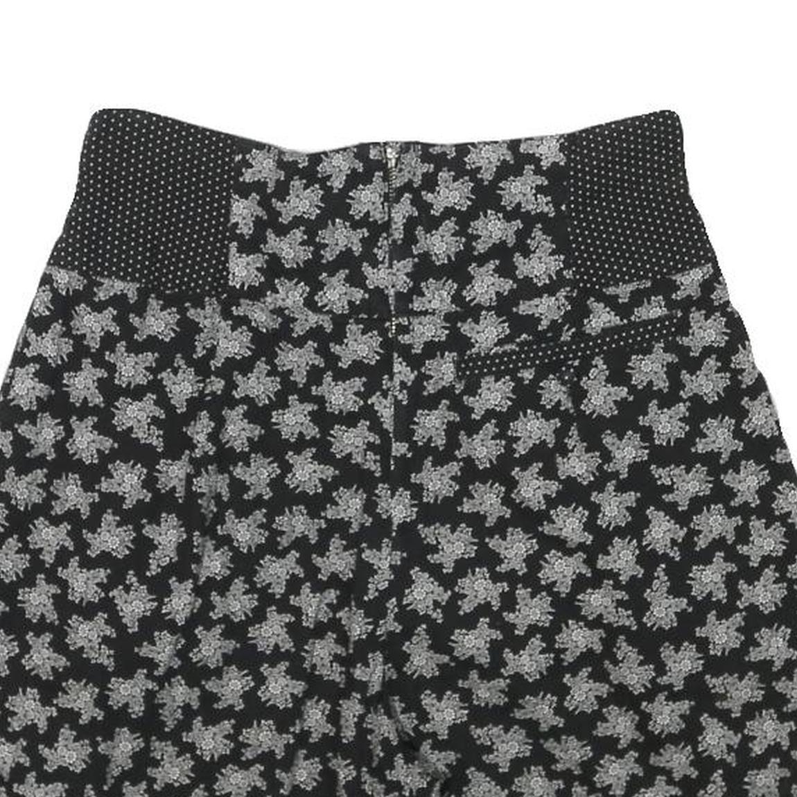AVENUE Womens Black Floral & Polka Dot Casual Shorts S W26 Summer Patterned