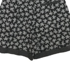 AVENUE Womens Black Floral & Polka Dot Casual Shorts S W26 Summer Patterned
