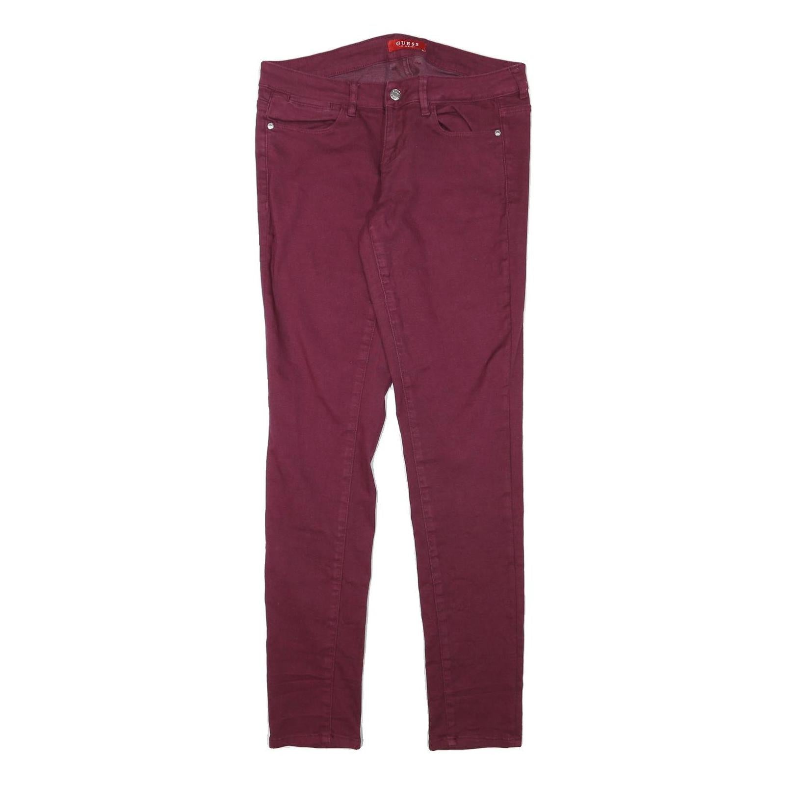 GUESS Womens Jeans Wine Slim Skinny Denim W30 L31 Slim Fit Stretch Cotton