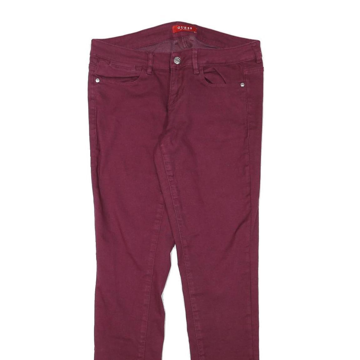 GUESS Womens Jeans Wine Slim Skinny Denim W30 L31 Slim Fit Stretch Cotton