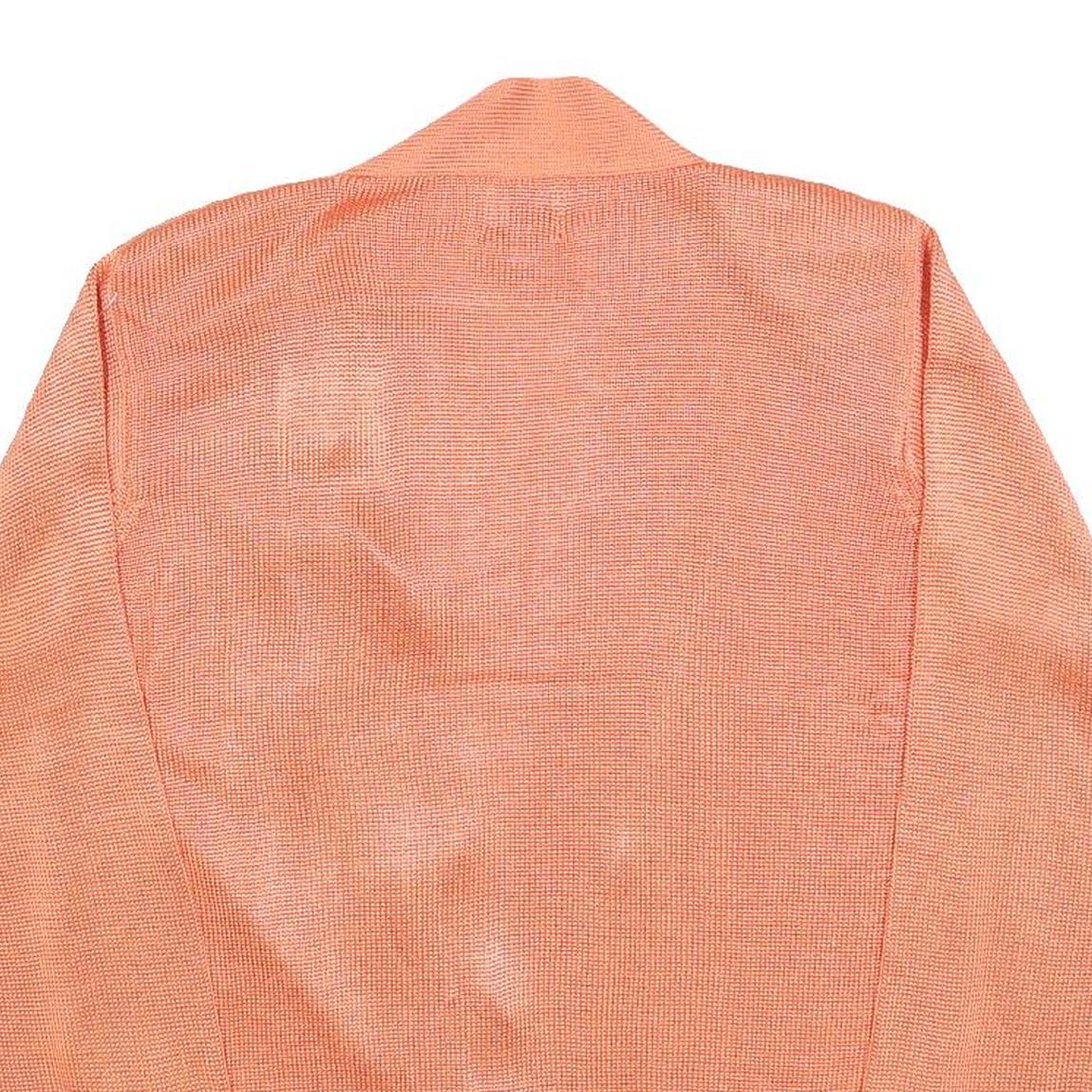 FIA ITALIA Womens Peach Plain Button Up Cotton Blend Jumper S Lightweight