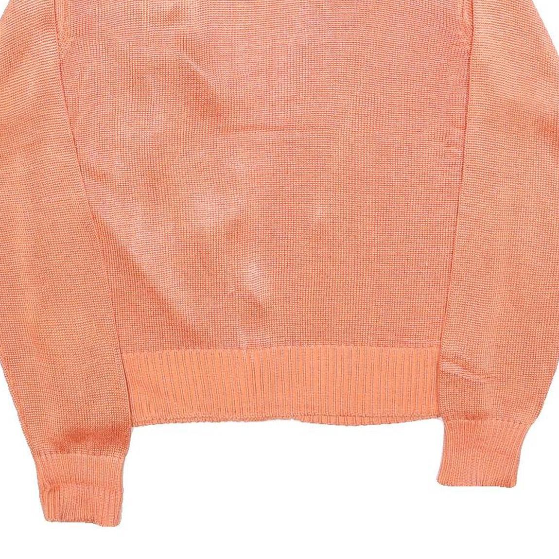 FIA ITALIA Womens Peach Plain Button Up Cotton Blend Jumper S Lightweight