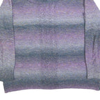 CLEO Womens Purple & Grey Patterned Jumper Roll Neck Cable Knit XL Cotton Blend