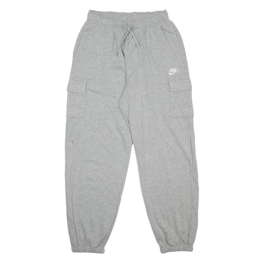 NIKE Mens Joggers Grey S W26 L28 Cotton Blend Regular Fit Tapered Leg Cargo