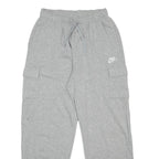 NIKE Mens Joggers Grey S W26 L28 Cotton Blend Regular Fit Tapered Leg Cargo