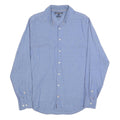 TOMMY HILFIGER Mens Blue Cotton Blend Shirt L Classic Fit Button-Up Stylish
