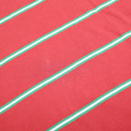 NIKE Mens Red & Green Striped Short Sleeve Polo Shirt XL Cotton Blend Casual