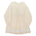 ASOS Womens Cream Fit & Flare Cotton Blend Dress Long Sleeve Knee Length UK 10