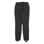 ICEPEAK Womens Black Slim Straight Leg Trousers W26 L30 Polyester Blend Zip
