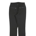 ICEPEAK Womens Black Slim Straight Leg Trousers W26 L30 Polyester Blend Zip