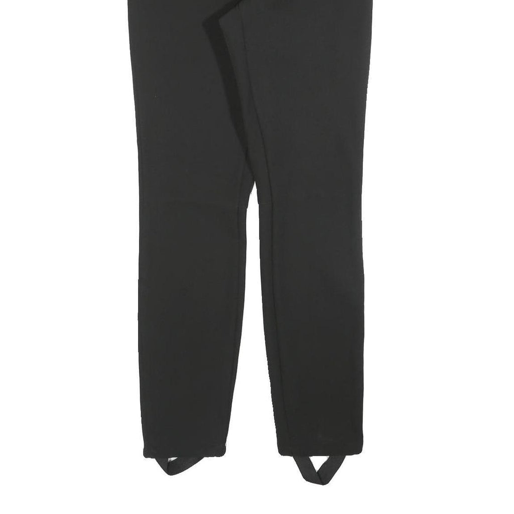 ICEPEAK Womens Black Slim Straight Leg Trousers W26 L30 Polyester Blend Zip