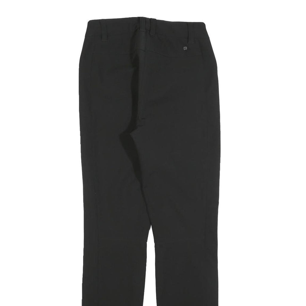 ICEPEAK Womens Black Slim Straight Leg Trousers W26 L30 Polyester Blend Zip