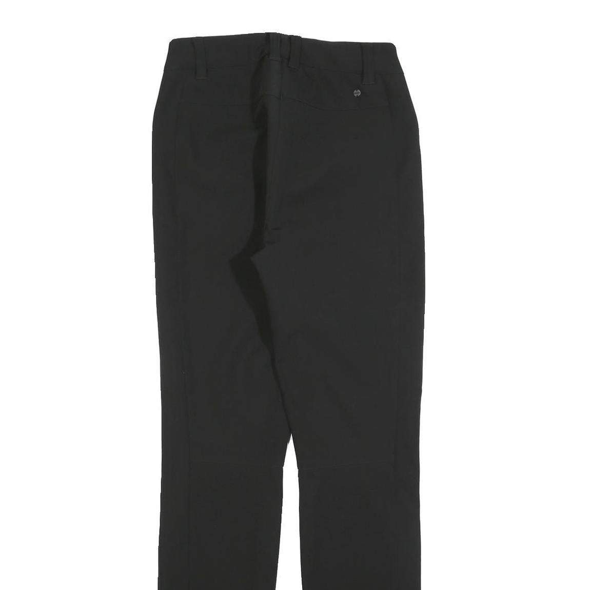 ICEPEAK Womens Black Slim Straight Leg Trousers W26 L30 Polyester Blend Zip