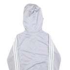 ADIDAS Womens Grey Hoodie UK 6 Zip Up Cotton Blend Casual Jacket