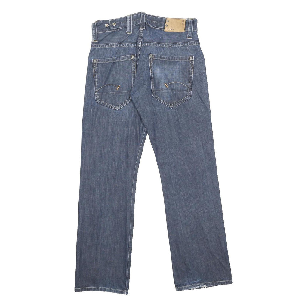 G-STAR Mens Blue Regular Straight Denim Medium W31 L32 Classic Fit Button