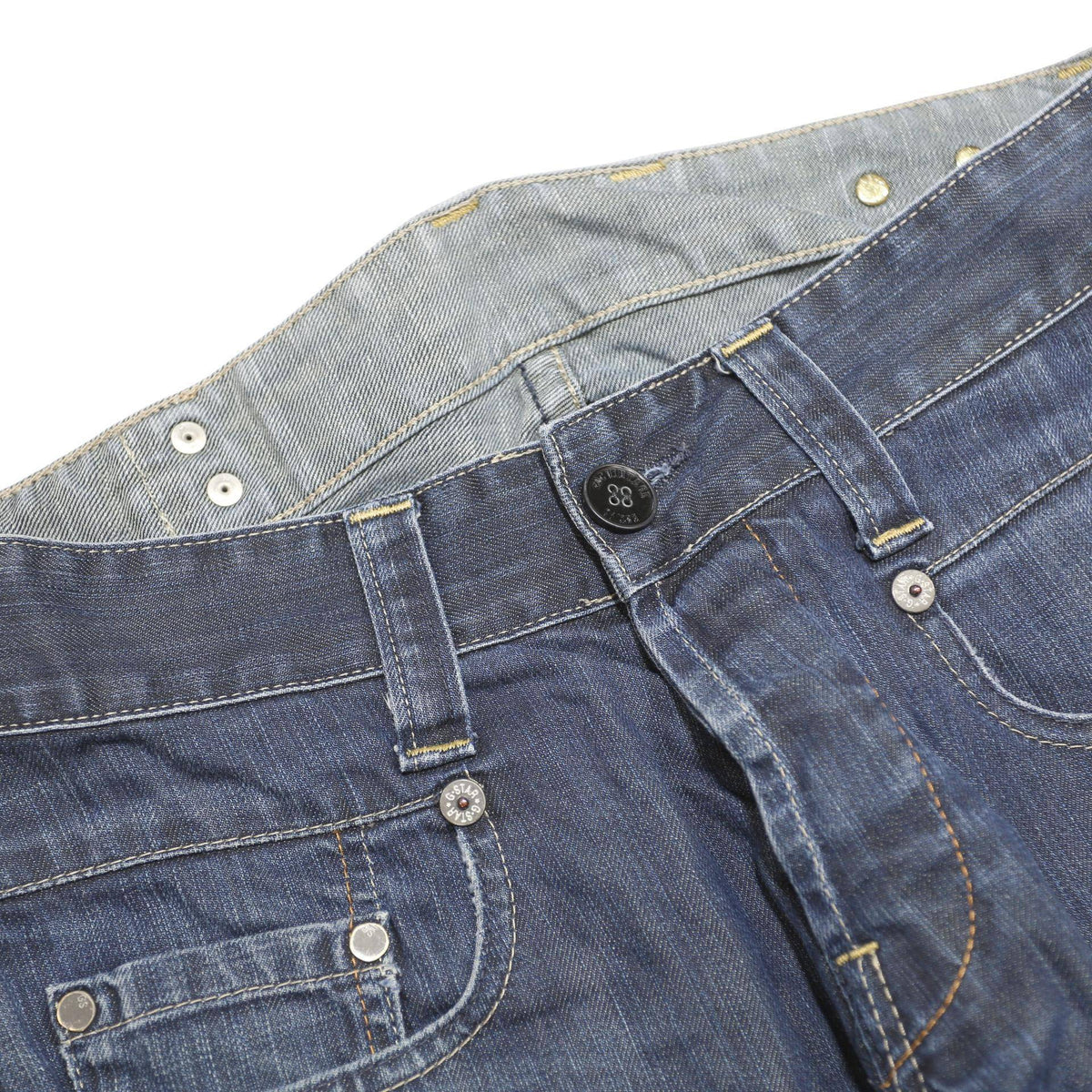 G-STAR Mens Blue Regular Straight Denim Medium W31 L32 Classic Fit Button