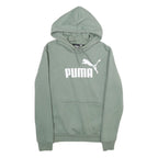 PUMA Mens Green Pullover Hoodie S Cotton Blend Casual Sportswear