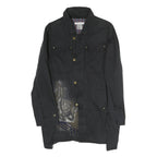 MAX MARA Womens Black Tailored Cotton Blend Jacket Coach Style UK 6 Woven Button