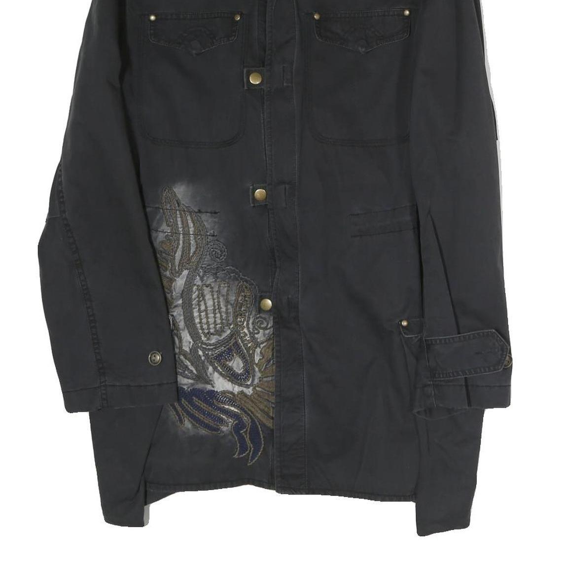 MAX MARA Womens Black Tailored Cotton Blend Jacket Coach Style UK 6 Woven Button