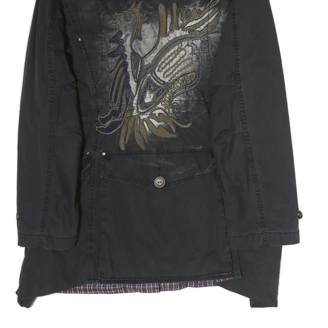 MAX MARA Womens Black Tailored Cotton Blend Jacket Coach Style UK 6 Woven Button