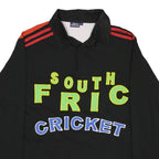 BEST COMPANY Mens Black South Africa Cricket Long Sleeve Polo Shirt XL Cotton