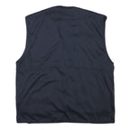 OCCHI AND BELLI Mens Black Utility Vest 2XL Cotton Blend Casual Multi Pocket