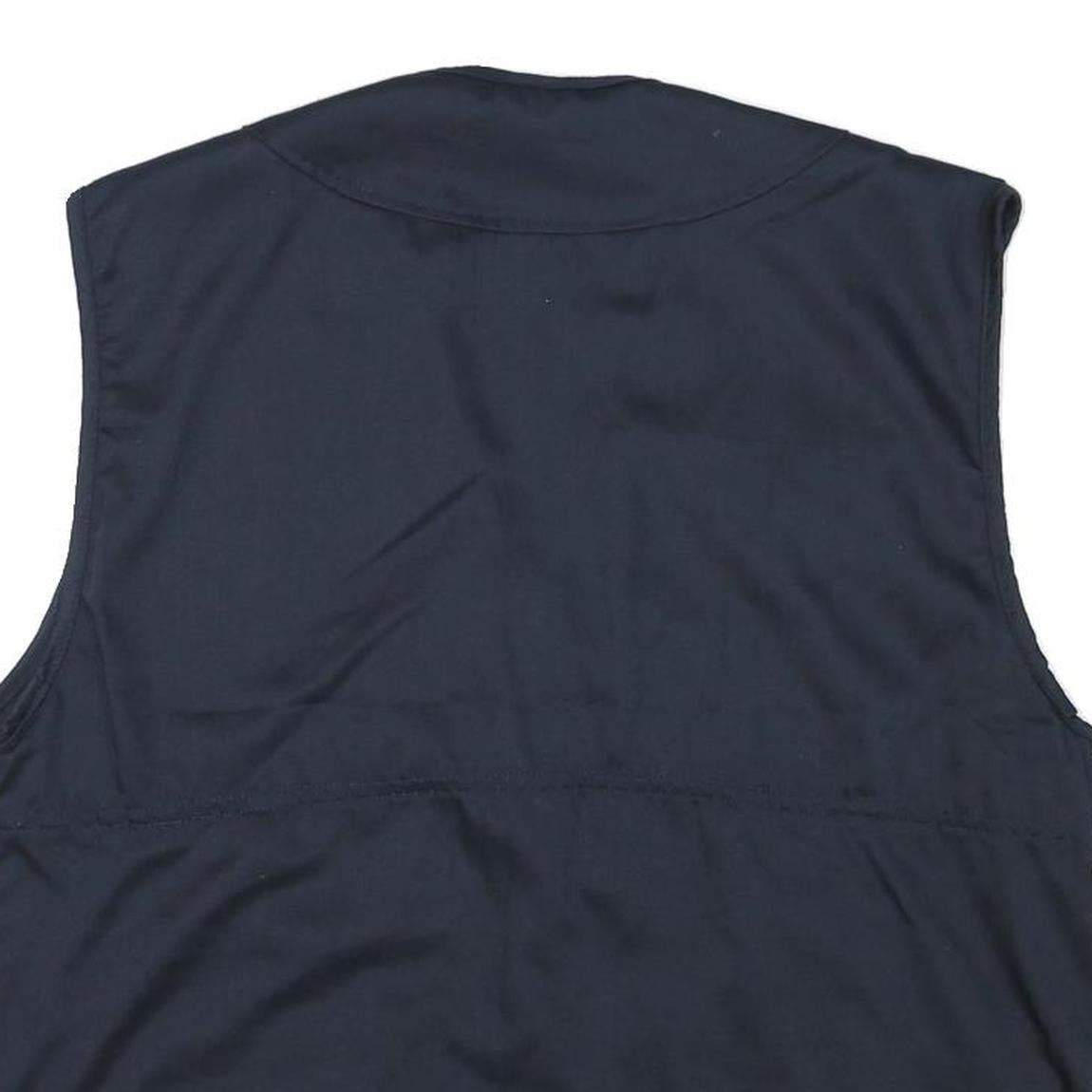 OCCHI AND BELLI Mens Black Utility Vest 2XL Cotton Blend Casual Multi Pocket