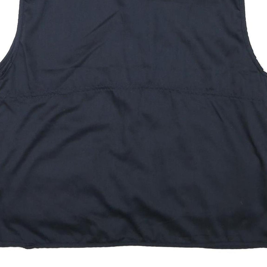 OCCHI AND BELLI Mens Black Utility Vest 2XL Cotton Blend Casual Multi Pocket