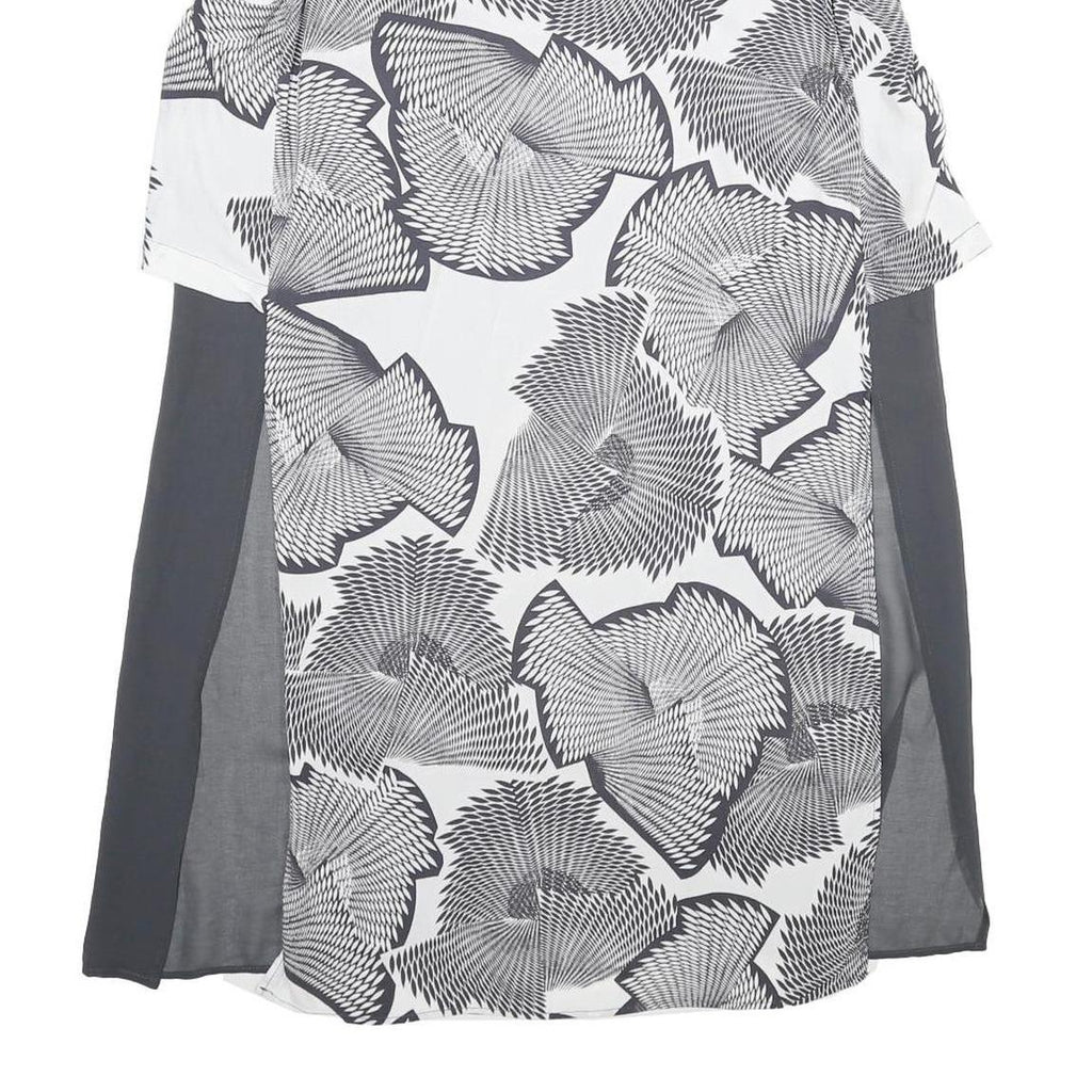 MINT VELVET Womens Black & White Printed Day Dress Viscose Sleeveless UK 16