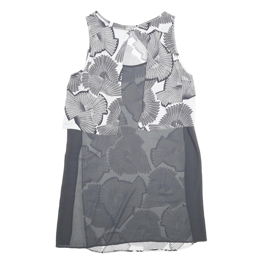 MINT VELVET Womens Black & White Printed Day Dress Viscose Sleeveless UK 16