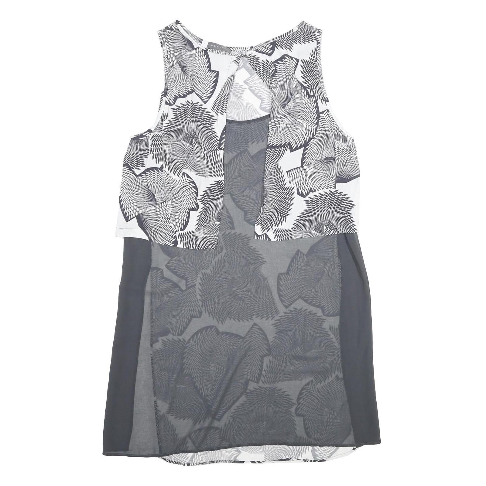 MINT VELVET Womens Black & White Printed Day Dress Viscose Sleeveless UK 16