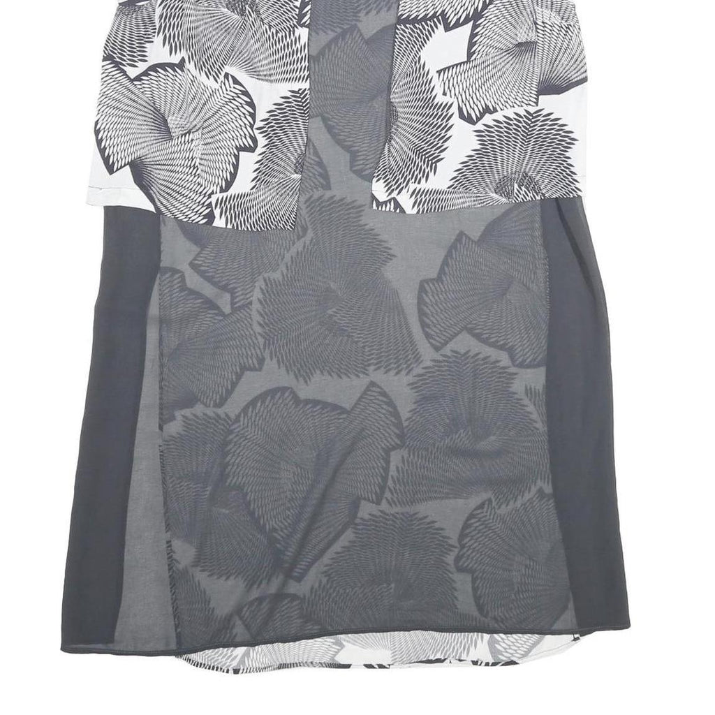 MINT VELVET Womens Black & White Printed Day Dress Viscose Sleeveless UK 16