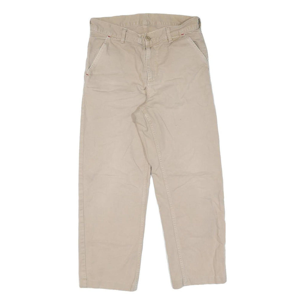 CARHARTT Mens Cotton Beige Regular Fit Straight Leg Trousers W30 L26 Workwear