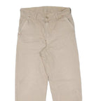 CARHARTT Mens Cotton Beige Regular Fit Straight Leg Trousers W30 L26 Workwear