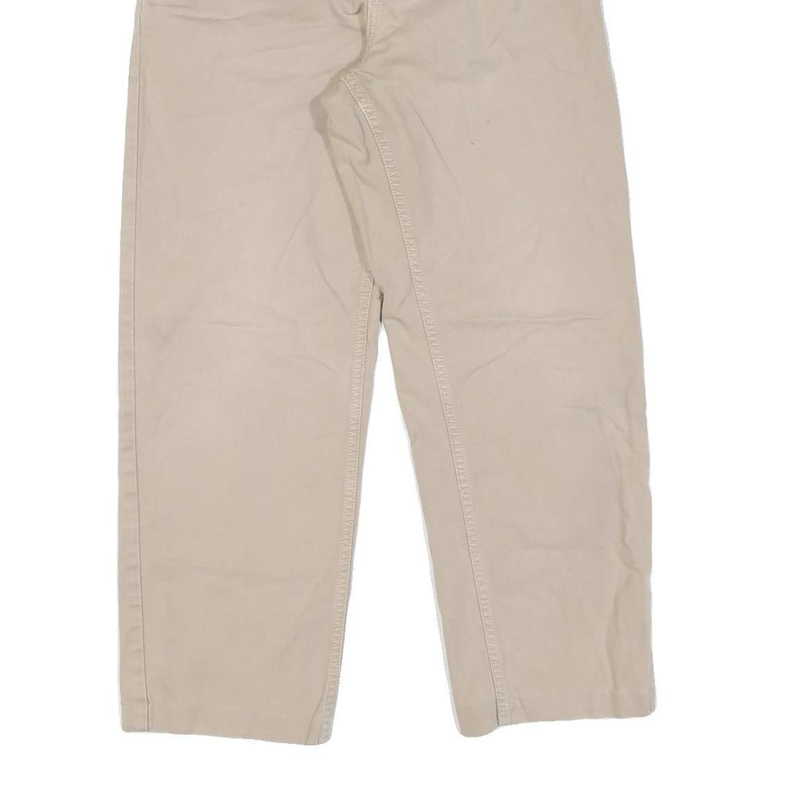 CARHARTT Mens Cotton Beige Regular Fit Straight Leg Trousers W30 L26 Workwear