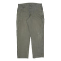 DICKIES Mens Cotton Blend Green Regular Straight Trousers W38 L32 Workwear