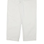 NAUTICA Mens Cotton Blend White Relaxed Straight Trousers W34 L30 Casual Zip